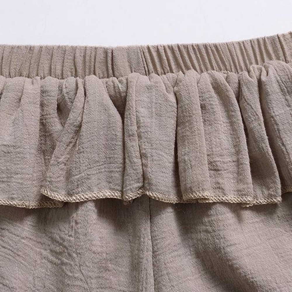 BABY GIRL WHITE RUFFLE TOP WITH FRILLED SHORTS - Picture 4 of 5